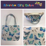Medium Tote Bag - Blue Butterfly